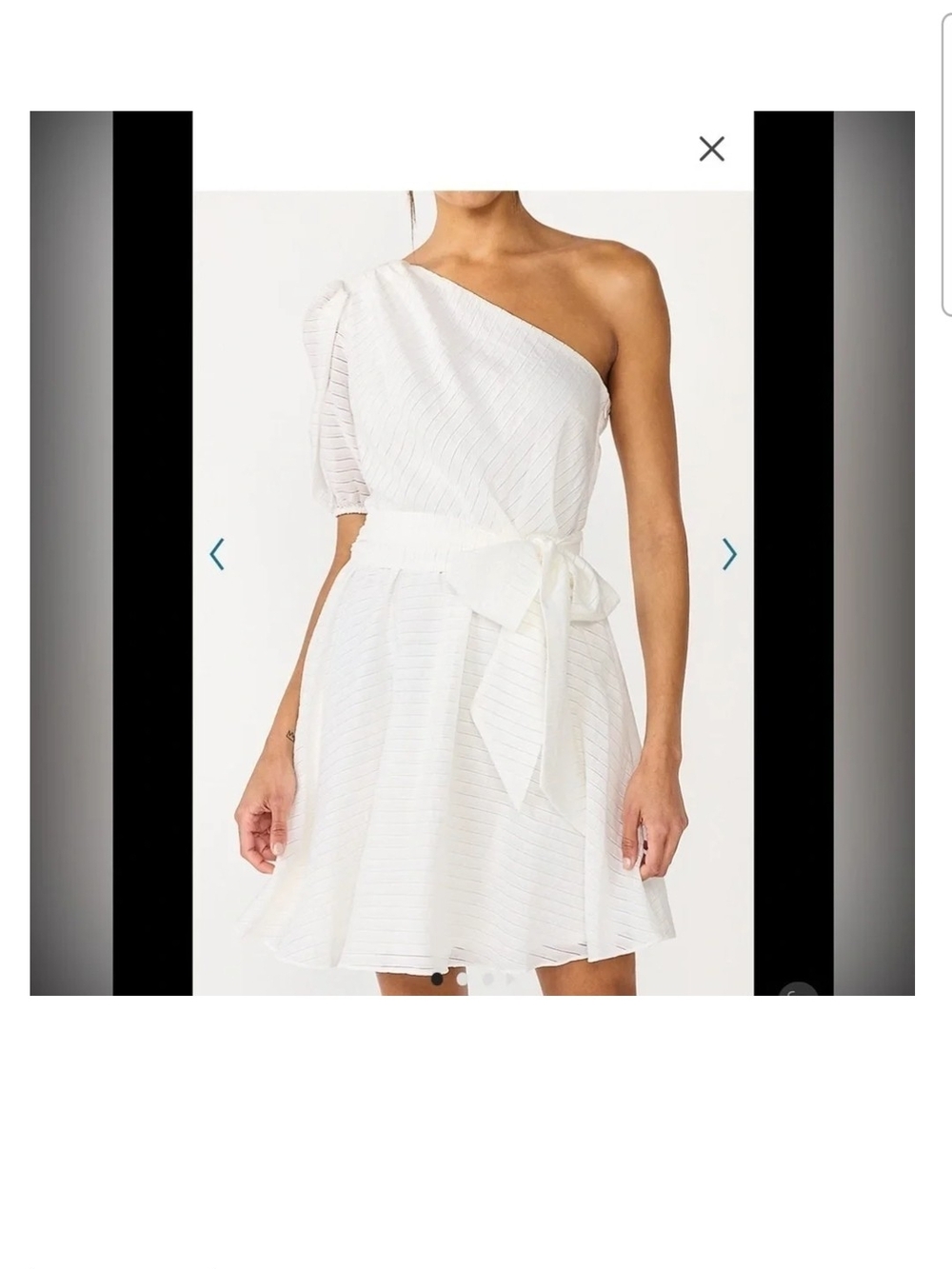 Nine West One-Shoulder Fit And Flare Dress with Waist Bow